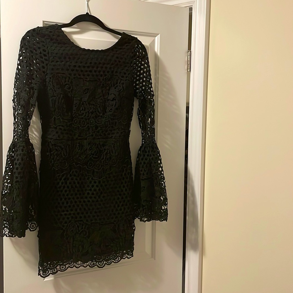 Black lace dress